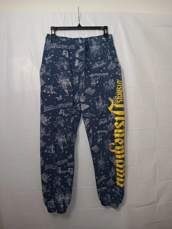 DISNEY'S DISNEYLAND WOMEN'S GRAPHIC SWEATPANTS BLUE SIZE SMALL - Picture 6 of 13